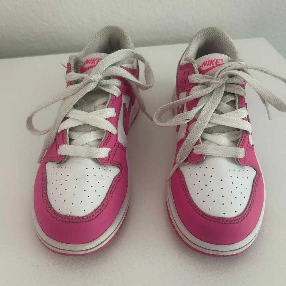 Nike Dunk Low Pink White Kids Girls Shoes Sneakers 1Y